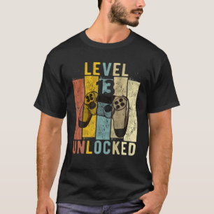T-shirt 13E Anniversaire Niveau 13 Vidéo Déverrouillée Gam