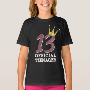 T-shirt 13e anniversaire Officielle Adolescente Ado Couron