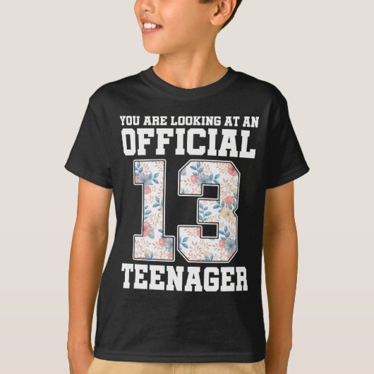 T-shirt 13e anniversaire Officielle Adolescente Fille (Devant)