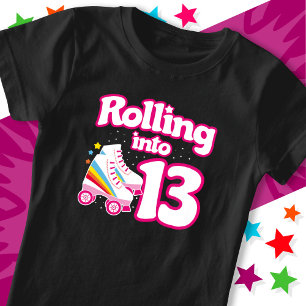 T-Shirt 13e anniversaire Roller Patinage 13 ans