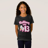 T-Shirt 13e anniversaire Roller Patinage 13 ans (Devant entier)