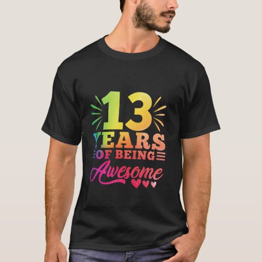T-shirt 13e anniversaire Tie Dye 13 ans 13 ans fille année (Devant)