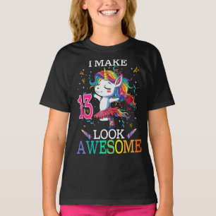 T-shirt 13e Anniversaire Unicorn Chemise Cadeau Je Fais 13