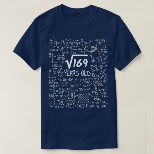 T-shirt 13e Birthday Square Root of 169 13 Years Old (1) (Design devant)