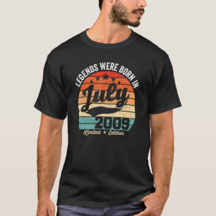 T-shirt 13ème Anniversaire vintage Légendes Nées Le 20 Jui