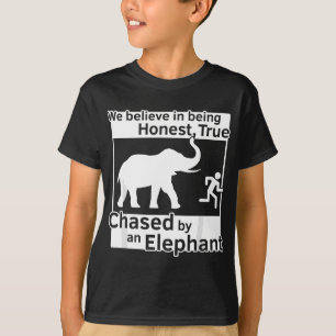 T-shirt 13ème Article de Foi Drôle LDS Chassé Par Un Eleph