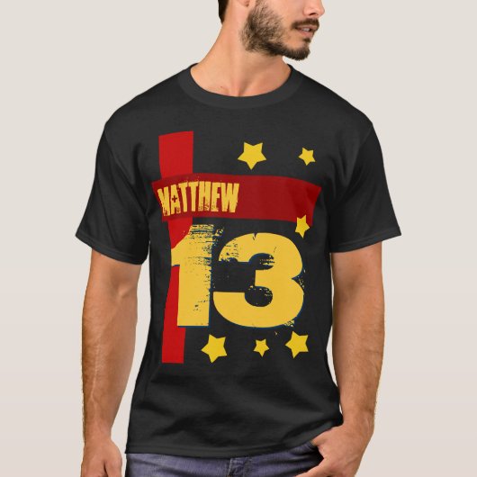 T-shirt 13ème OR ROUGE NOIR nommé fait sur commande V2 (Devant)