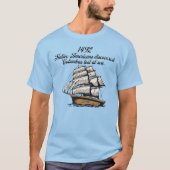 T-shirt 1492 Columbus découvert perdu en mer (Devant)