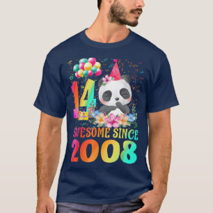 T-shirt 14 Ans 14e Anniversaire Panda Awesome depuis 2000