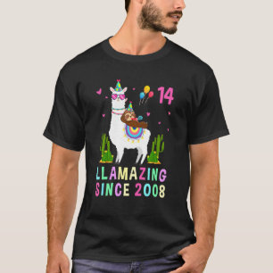 T-shirt 14 Ans 14e Anniversaire Parcours équitation Llama