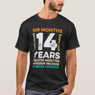 T-shirt 14 Ans 168 Mois D'Être Impressionnant 14e