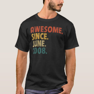 T-shirt 14 Ans Cadeau Awesome depuis Juin 2008 14e Birt