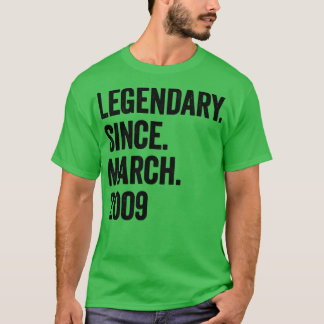 T-shirt 14 ans de légende depuis mars 2009 14e anniversair