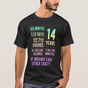 T-shirt 14 Ans de Mariage Drôle 14e Anniversaire de Mariag