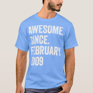 T-shirt 14 ans d'émerveillement depuis février 2009 14e an