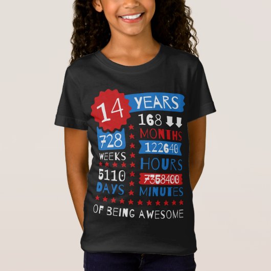 T-Shirt 14 ans d'être impressionnant - 14ème pièce en t de (Devant)