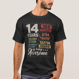 T-shirt 14 ans d'être stupéfiant Retro Compte à rebours 14