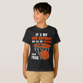 T-shirt 14 Ans Joyeux 14e anniversaire Basketball 14e bi (Devant entier)