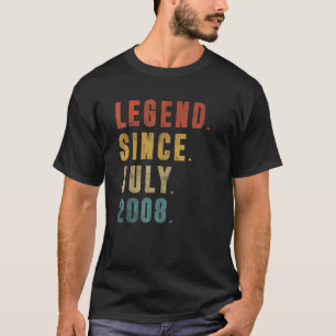 T-shirt 14 Ans Légende depuis Juillet 2008 14ème Anniversa