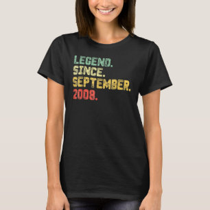 T-shirt 14 Ans Légende depuis Septembre 2008 14th Bir