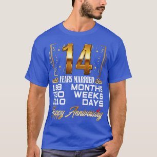 T-shirt 14 ans mariés Funny 14e anniversaire de Mariage