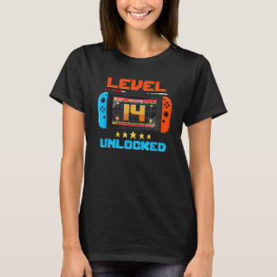 T-shirt 14 Ans Niveau 14 Déverrouillé 14e anniversaire gar