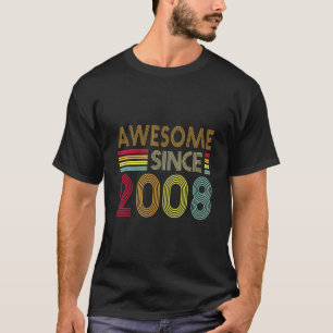 T-shirt 14 Ans Retro Awesome 2008 Editon 14th Birth