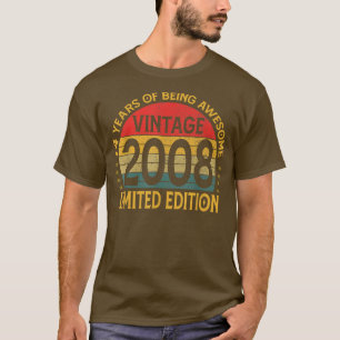 T-shirt 14 Ans Vintage 2008 Limited Edition 14e Bir