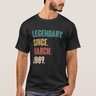 T-shirt 14 Ans Vintage 2009 Anniversaire 14 Mars Deco