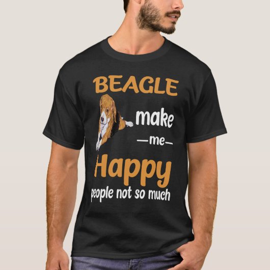 T-shirt 14 Beagles Me Rendre Heureux (Devant)