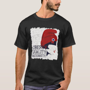 T-shirt 14 juillet. Liberté, Égalité, Fraternité Graphi