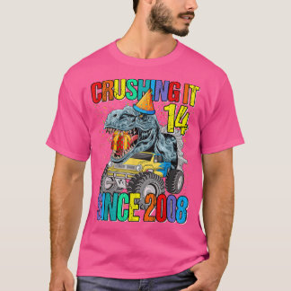 T-shirt 14 Le Concasser Depuis 2008 Monster Truck Dinosaur