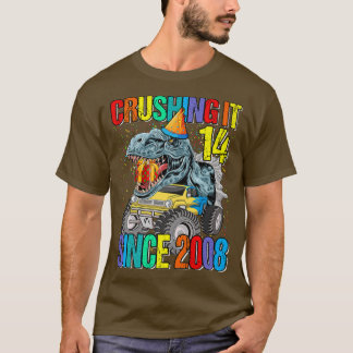 T-shirt 14 Le Concasser Depuis 2008 Monster Truck Dinosaur