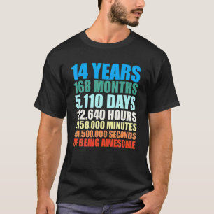 T-shirt 14E Anniversaire Cadeau Garçon 14 Ans Être Magnifi