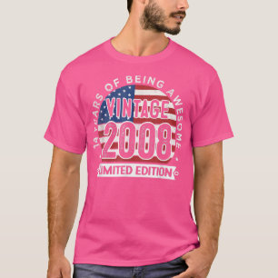 T-shirt 14e anniversaire Cadeaux Garçons Vintage 2008 14 a