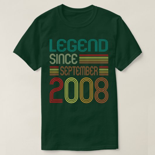 T-shirt 14e anniversaire Cadeaux Légende depuis septembre (Design devant)