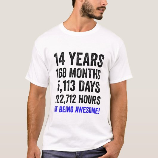 T-shirt 14e anniversaire // Compte à rebours pour l’annive (Devant)