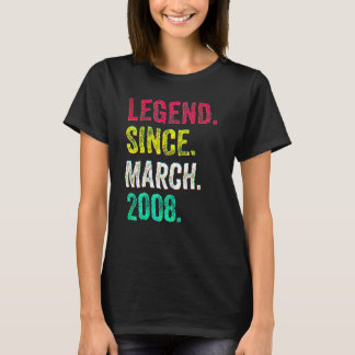 T-shirt 14e anniversaire Légende de 14 ans depuis mars 20