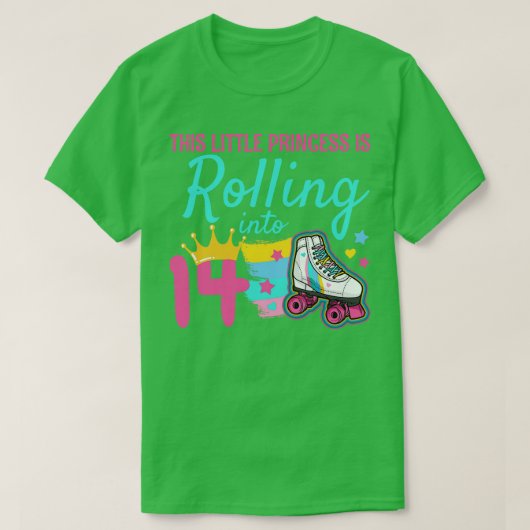 T-shirt 14e anniversaire Roller Skate (Design devant)
