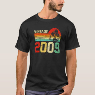 T-shirt 14e anniversaire Vintage 2009 Retro Boy Girl 14 an