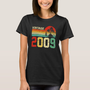 T-shirt 14e anniversaire Vintage 2009 Retro Boy Girl 14 Ye