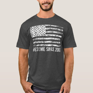 T-shirt 14e anniversaire, vintage usa, Awesome depuis 2008