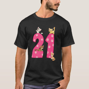T-shirt 14e Chat Anniversaire Célébrant 14 ans Vieux Kitte