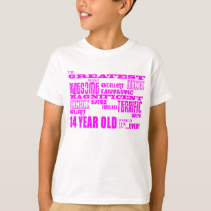 T-shirt 14èmes anniversaires de filles : Plus grands 14