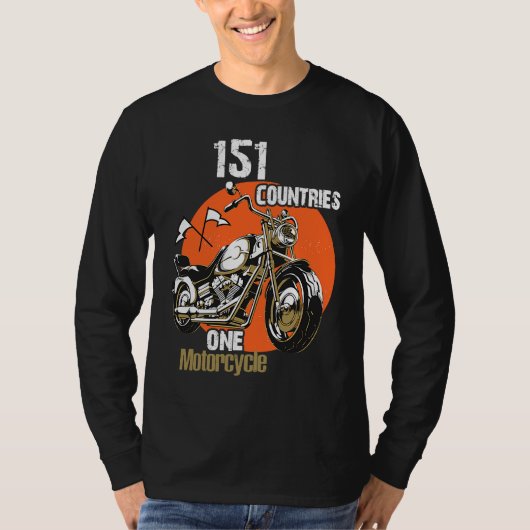 T-shirt 151 Countries One Motorcycle (Devant)