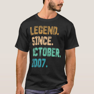 T-shirt 15 Ancienne légende depuis octobre 2007 15 Ans