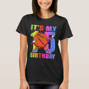 T-shirt 15 ans 15e Basketball Anniversaire Thème B
