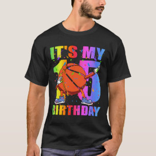 T-shirt 15 ans 15e Basketball Anniversaire Thème B