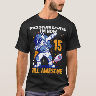 T-shirt 15 Ans Astronaut planète spatiale 15e Anniversaire