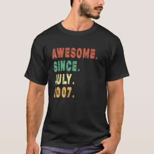 T-shirt 15 ans Awesome depuis Juillet 2007 15e anniversair